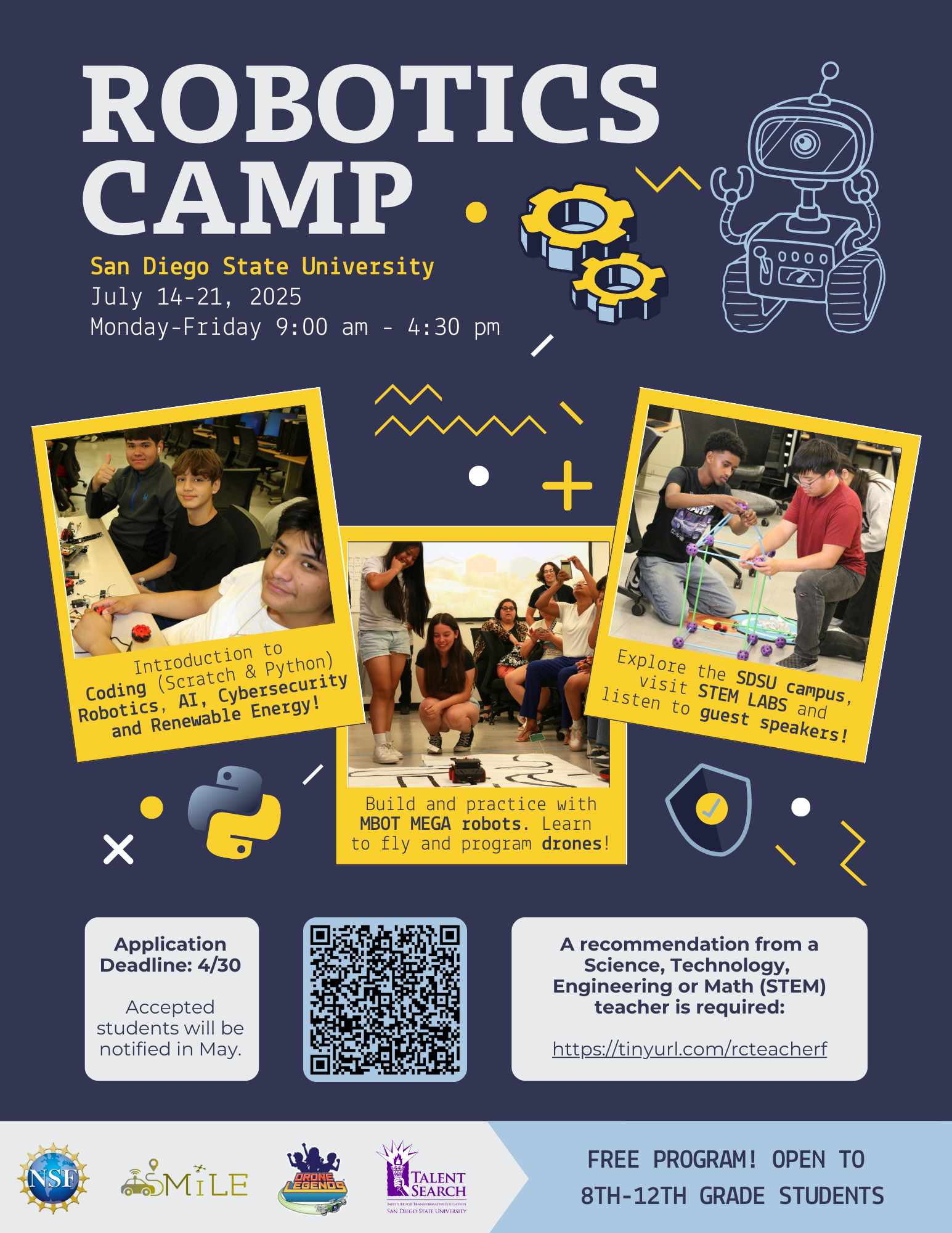 Robotics Camp 2025 Flyer