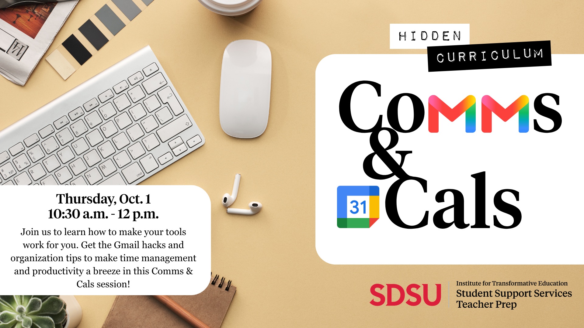 Hidden Curriculum: Comms & Cals slide